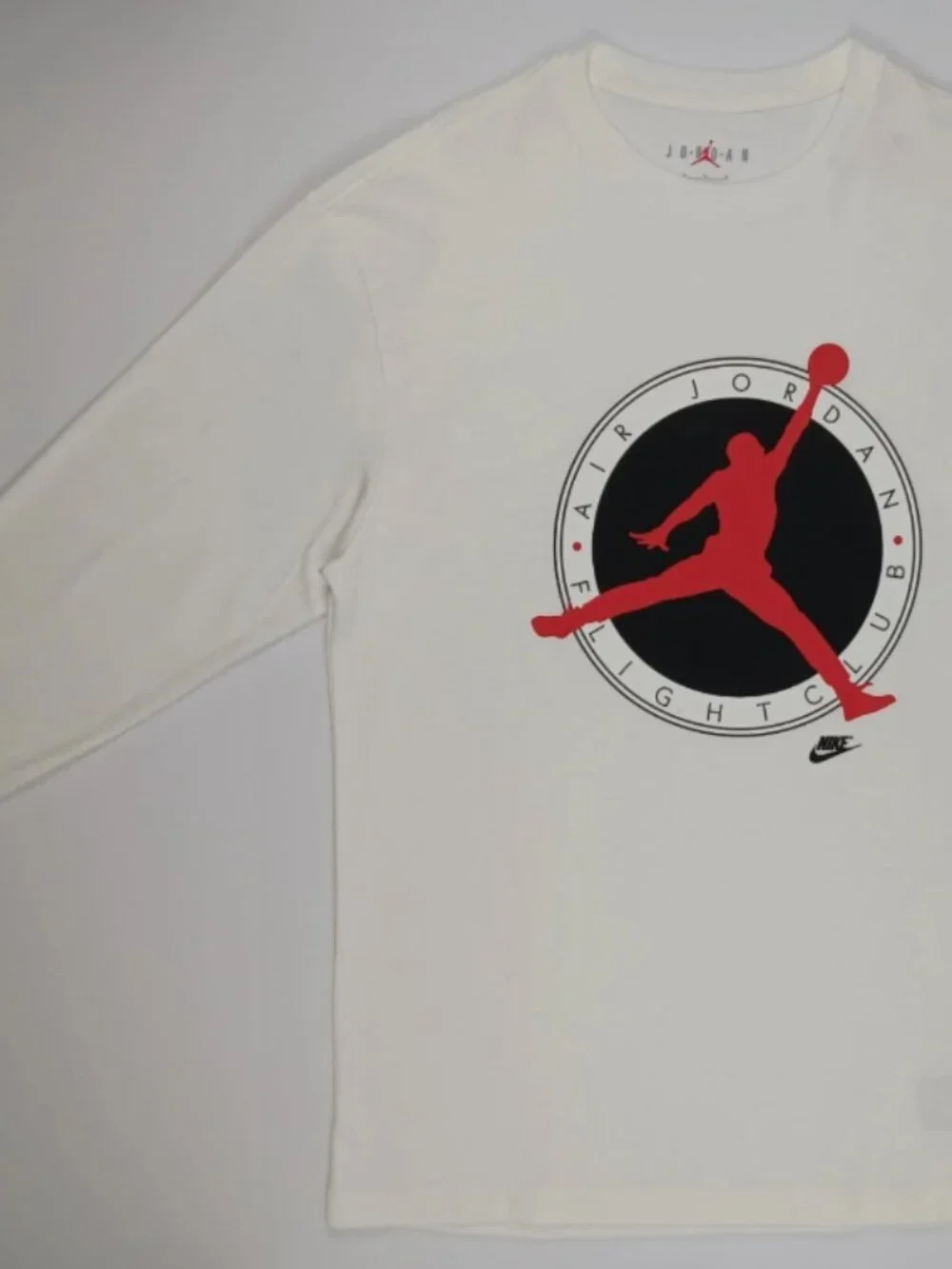 Mens Jordan Flight Club Long Sleeve T-shirt IF3010-100 Size Medium